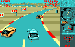 Turbo Cup (Amiga) screenshot: Overtaking opponents