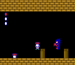 Super Mario Bros. 2 (NES) screenshot: Ow, that's an unexpected enemy!