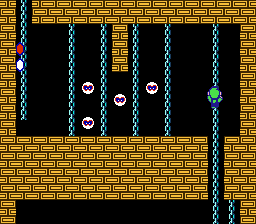Super Mario Bros. 2 (NES) screenshot: Quite hard to avoid sparks