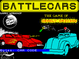 Battlecars (ZX Spectrum) screenshot: Title screen
