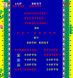 Hwy Chase (Arcade) screenshot: Title screen.