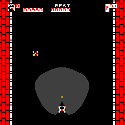 Mad Alien (Arcade) screenshot: Entering a dark tunnel.