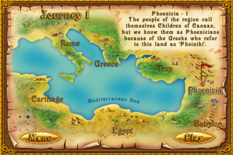 The Rise of Atlantis (iPhone) screenshot: The map