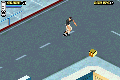 Tony Hawk's Pro Skater 4 (Game Boy Advance) screenshot: Skating on the road