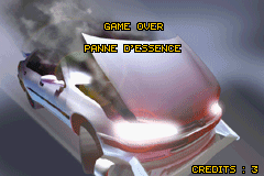 Taxi 3 (Game Boy Advance) screenshot: Game Over