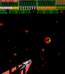 A.D. 2083 (Arcade) screenshot: A short animated sequence shows the ship's launch.