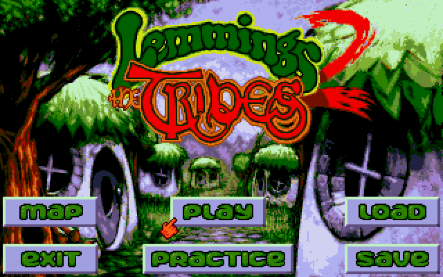 Lemmings 2: The Tribes (FM Towns) screenshot: Main menu