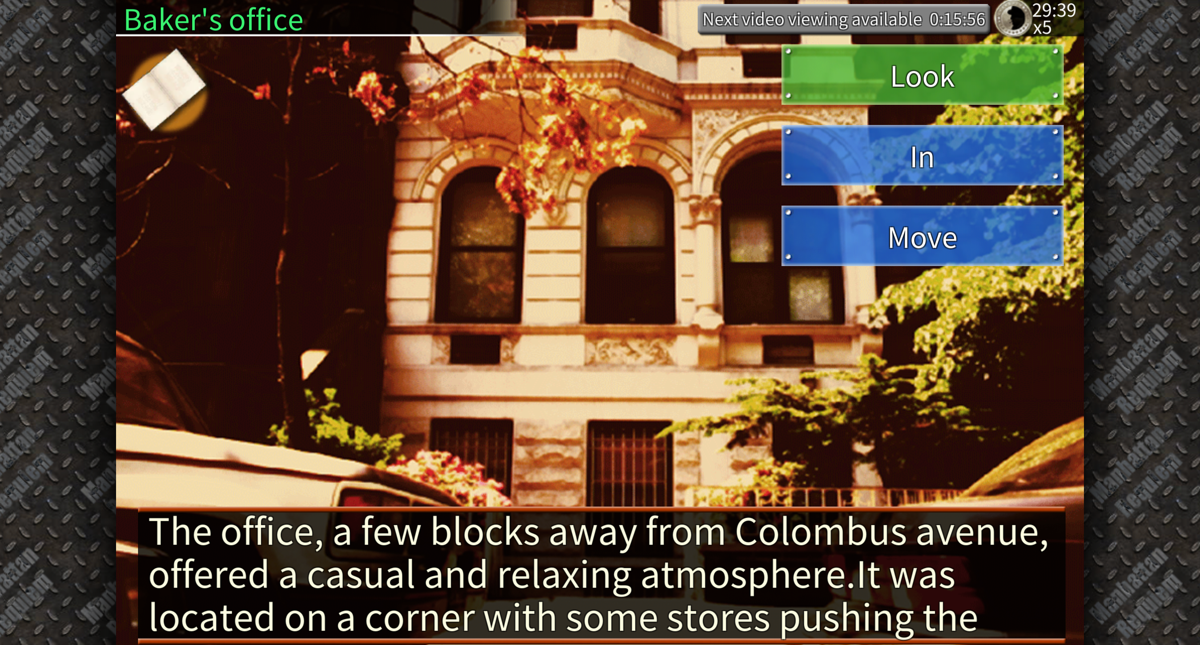 Manhattan Requiem (Android) screenshot: And text that doesn't fit in the text box gets cut off