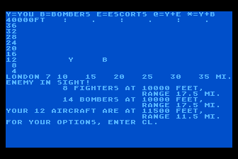 RAF: The Battle of Britain (Atari 8-bit) screenshot: Sideview
