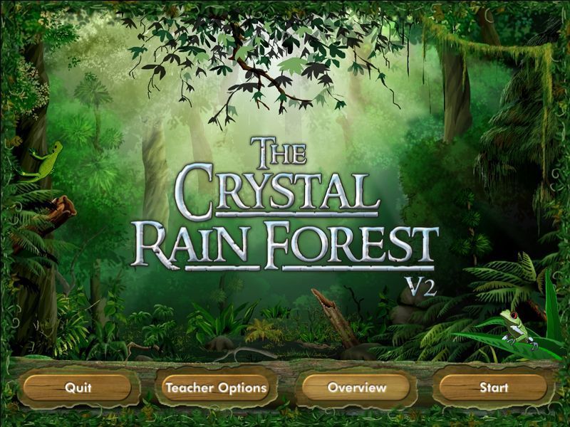 Crystal Rain Forest V2 (Windows) screenshot: The game's title screen