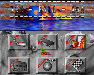 Ace Ball (Amiga) screenshot: Main menu