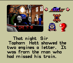 Thomas the Tank Engine & Friends (SNES) screenshot: Percy and Thomas pull the mail on time.