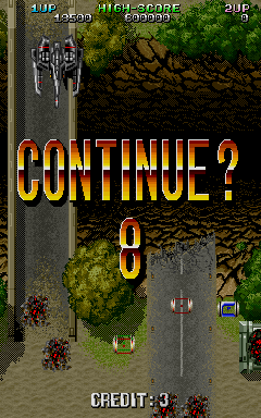 Hotdog Storm (Arcade) screenshot: Continue?