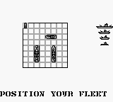 Sea Battle (Game Boy) screenshot: Smaller board