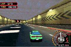 Need for Speed: Underground 2 (Game Boy Advance) screenshot: Driving through a tunnel