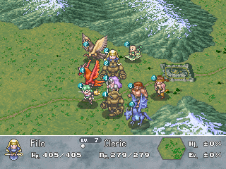 Brigandine: The Legend of Forsena (PlayStation) screenshot: Enemies units