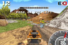 Stuntman (Game Boy Advance) screenshot: Keep to the left