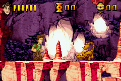 Pitfall: The Lost Expedition (Game Boy Advance) screenshot: Another scorpion to kill