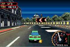 Need for Speed: Underground 2 (Game Boy Advance) screenshot: Driving down the straight