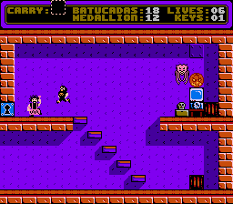 Cheman (NES) screenshot: Open the gate with the key.