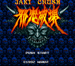 Jaki Crush (SNES) screenshot: Title screen