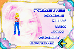 Mary-Kate and Ashley: Girls Night Out (Game Boy Advance) screenshot: Options