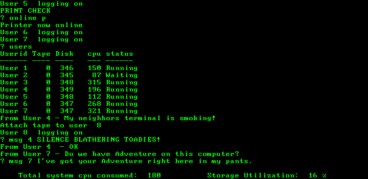 Computer Operator (DOS) screenshot: Spreading the love...