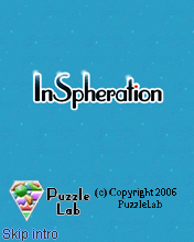 InSpheration (J2ME) screenshot: Title screen