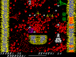 Megamix 1: Axons / Galactic Gunners (ZX Spectrum) screenshot: Axons - Obstacle