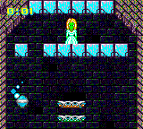 Devilish (Game Gear) screenshot: Kill the evil blue bricks and free the princess, noble warrior!!.. Just kidding. She is evil herself. You should hack her in two pieces. Emancipation, you see