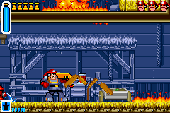 Rescue Heroes: Billy Blazes (Game Boy Advance) screenshot: The building is burning