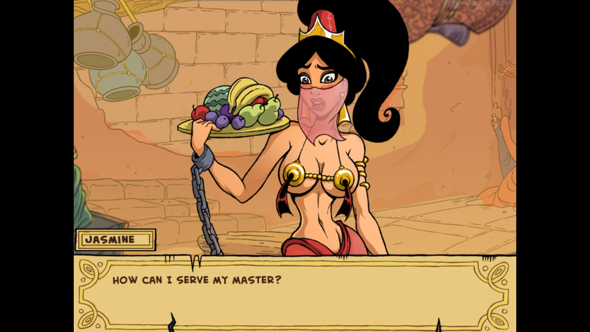 Magic Shop (Windows) screenshot: I changed her into an obedient slave, hmm, that does sound tempting.