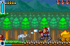 Rescue Heroes: Billy Blazes (Game Boy Advance) screenshot: Putting out a fire