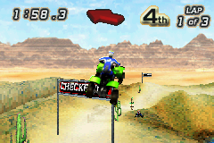 Quad Desert Fury (Game Boy Advance) screenshot: Big jump