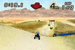 Quad Desert Fury (Game Boy Advance) screenshot: Alternative camera