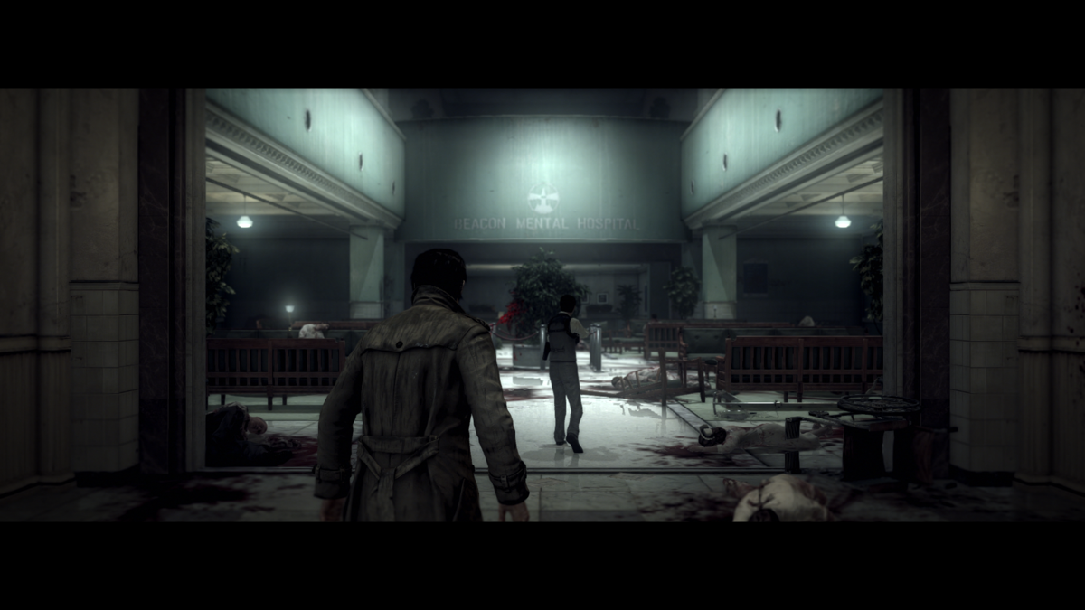 The Evil Within (Windows) screenshot: Looks like there was a massacre here