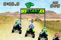 Quad Desert Fury (Game Boy Advance) screenshot: Starting a race