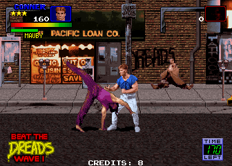 Guardians of the 'Hood (Arcade) screenshot: Cartwheel in your face