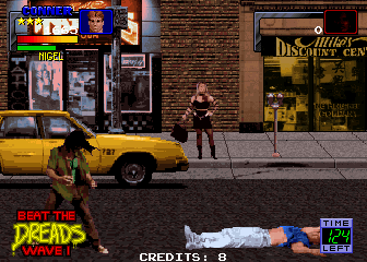 Guardians of the 'Hood (Arcade) screenshot: Knocked down