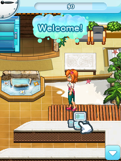 Sally's Spa (J2ME) screenshot: Starting out
