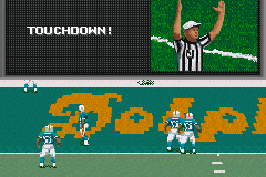Madden NFL 2004 (Game Boy Advance) screenshot: Touchdown is confirmed.