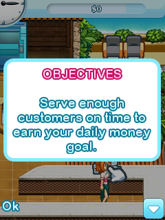 Sally's Spa (J2ME) screenshot: Objectives