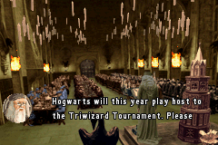 Harry Potter and the Goblet of Fire (Game Boy Advance) screenshot: Inside Hogwarts