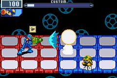Mega Man Battle Network 5: Team Colonel (Game Boy Advance) screenshot: Blast the viruses