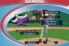 High Heat Major League Baseball 2003 (Game Boy Advance) screenshot: Select your team