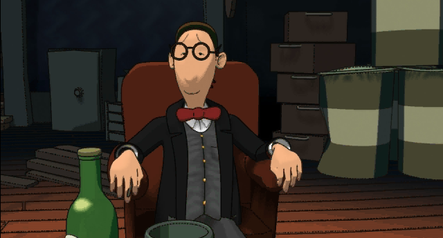 Jönssonligan: Går på djupet (Windows) screenshot: Picture from the animated intro cinematics.