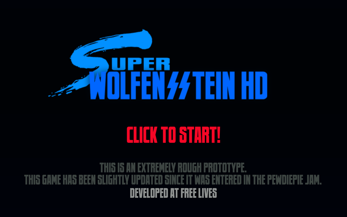 Super Wolfenstein HD (Windows) screenshot: Title screen