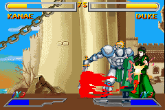 Dual Blades (Game Boy Advance) screenshot: Heat of the battle