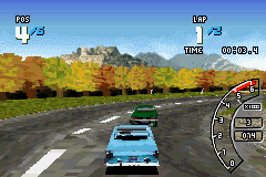 Ford Racing 3 (Game Boy Advance) screenshot: Attempting to overtake