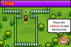 Go! Go! Beckham! Adventure On Soccer Island (Game Boy Advance) screenshot: First trial